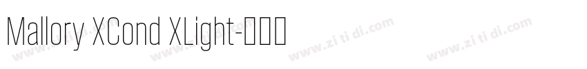 Mallory XCond XLight字体转换
